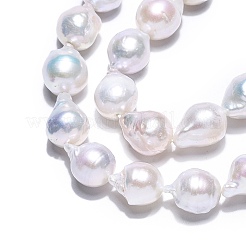 Natural Baroque Pearl Keshi Pearl Beads Strands&nbsp;PEAR-S019-06B-01