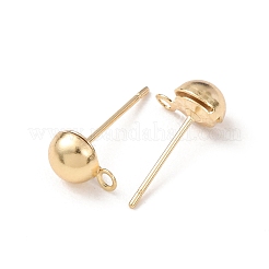 Brass Stud Earring Findings&nbsp;LS-KK-G604-01G-03
