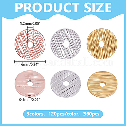 360Pcs 3 Colors Brass Spacer Beads&nbsp;KK-ME0004-73