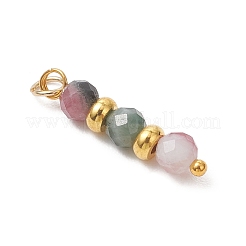 Natural Colorful Tourmaline Faceted Round Pendants&nbsp;PALLOY-JF04907
