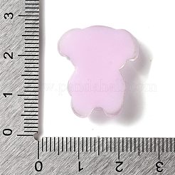 半透明樹脂デコデンカボション  パイナップルを持った漫画の犬  プラム  23x20x7mm&nbsp;LS-RESI-M039-04C