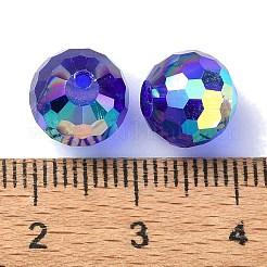 Ab色のメッキガラスビーズ  多面カットラウンド  モーブ  10x9mm  穴：1.5mm&nbsp;EGLA-P059-02B-AB27