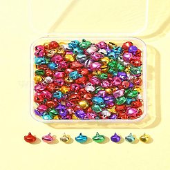200個2スタイルアルミベルチャーム  ミックスカラー  7~9x6~8x5~7mm  穴：1~1.5mm  100個/スタイル&nbsp;FIND-FS0003-80