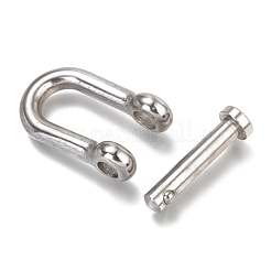 変色しない304ステンレススチール製Dリングアンカーシャックル留め具  ステンレス鋼色  32x27x10mm&nbsp;STAS-H142-04A-P