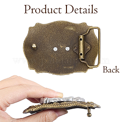 Two Tone Zinc Alloy Buckle Clasps&nbsp;FIND-WH20027-58C