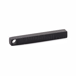 ステンレスペンダント201個  レーザー切断  単語yhwhの長方形  電気泳動黒  40x5x5mm  穴：3.5mm&nbsp;STAS-D451-09EB