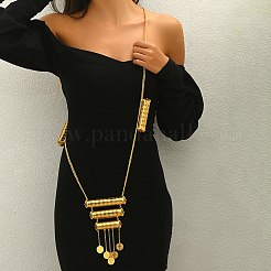Luxurious Middle Eastern Style Brass & Iron Flower Tassel Backpack Body Chains for Women&nbsp;KS9378