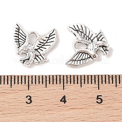 合金のチベット風チャーム  カドミウムフリー＆鉛フリー  鷲/鷹のチャーム  アンティークシルバー  13x13x2mm  穴：2mm&nbsp;X-TIBEP-20305-AS-R