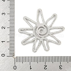 ラックメッキ合金ペンダント  太陽のある多角形  プラチナ  31x31x1.5mm  穴：8x2mm&nbsp;FIND-M022-02P