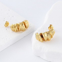 Irregular 304 Stainless Steel Twisted Stud Earrings for Women&nbsp;LS-FC7299