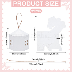 10Pcs Paper Gift Packing Tote Boxes with Window and Rope&nbsp;CON-WH0112-064B