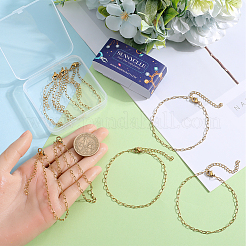 12Pcs 304 Stainless Steel Paperclip Chain Bracelets Set for Women&nbsp;BJEW-SC0001-21
