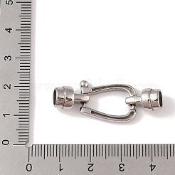 変色しない304ステンレススチールコードロック  洗練された  ステンレス鋼色  35x13x7.5mm  穴：5mm&nbsp;STAS-C109-25P