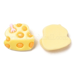 不透明樹脂模造食品デコデンカボション  チーズ  オレンジ  16x19x7mm&nbsp;RESI-Z007-01A