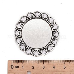 金属合金カボションのセッティング  ヘアアクセサリーのためのDIYの材料  カドミウムフリー＆ニッケルフリー＆鉛フリー  アンティークシルバー  ラウンド  45x45x2mm  内径：29x29mm&nbsp;PALLOY-A15624-AS-NF