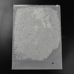 つや消し透明PE製ジュエリー用ジップトップ収納袋  ポータブルジュエリーオーガナイザーポーチ  長方形  透明  40.2x30.1x0.15cm&nbsp;ABAG-H114-01H