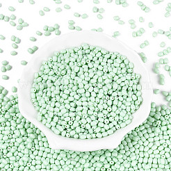 焼付塗装ガラスシードビーズ  バレル  アクアマリン  4~4.5x3~3.5mm  穴：0.8~0.9mm  約6080個/ポンド&nbsp;SEED-N007-29I
