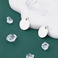 2Pcs Rhodium Plated 925 Sterling Silver Pendants&nbsp;STER-DC0001-43