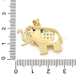 Brass Micro Pave Cubic Zirconia Pendants&nbsp;KK-C087-23G
