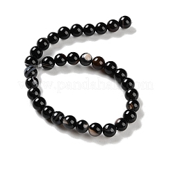 Natural Striped Agate/Banded Agate Beads Strands&nbsp;G-Z060-A01-A08
