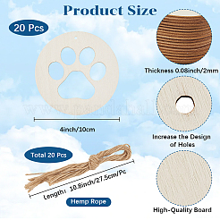Unfinished Blank Wooden Big Pendants Kit&nbsp;WOOD-WH20014-003C