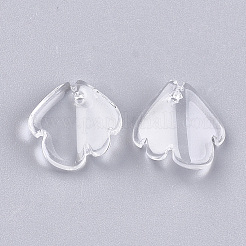 クリアガラスペンダント  魚  透明  14.5~15x14.5x4.5mm  穴：1mm&nbsp;GGLA-S039-01G-01