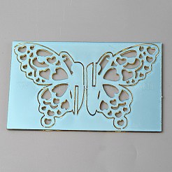 Acrylic Mirror Butterfly Cupcake Toppers&nbsp;FIND-WH0152-208D