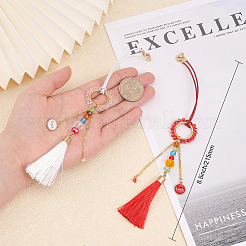 Faceted Glass Beaded Car Pendant Decorations&nbsp;HJEW-PH01580
