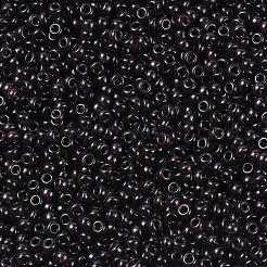 MIYUKIラウンドロカイユビーズ  日本製シードビーズ  （rr2402)透明エクストラダークスモーキーアメジスト  11/0  2x1.3mm  穴：0.8mm  約1100PCS /ボトル  10 G /ボトル&nbsp;SEED-JP0008-RR2402