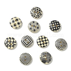 ウッドボタン  2穴  フラットラウンド  ブラック  15x4mm  穴：2mm  100個/セット&nbsp;BUTT-CJC0002-03B