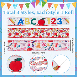 3 Rolls 3 Styles Polyester Ribbon&nbsp;OCOR-UN0001-16