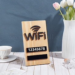 Wood Guest WiFi Sign&nbsp;DJEW-WH0016-72