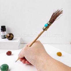 Handmade Halloween Witch Broom Pencils&nbsp;PW-WG64578-01