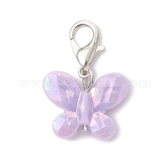 Opaque Acrylic Imitation Pearl Butterfly Pendant Decorations&nbsp;HJEW-JM03920-02