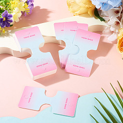 折りたたみ紙製ジュエリーディスプレイカード50枚  ブレスレット、ヘアネクタイに使用  ライトブルー  9.3x4.5cm&nbsp;ODIS-TA0001-07D