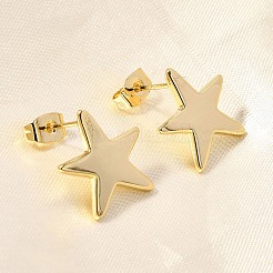 Brass Stud Earrings&nbsp;EJEW-B118-03G