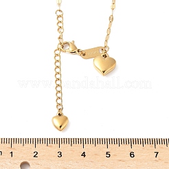 304 Stainless Steel Double Heart Pendant Necklaces for Women&nbsp;NJEW-U045-01G