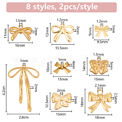 16Pcs 8 Styles 304 Stainless Steel Pendants&nbsp;STAS-DC0016-59