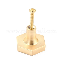 Hexagon with Grid Pattern Brass Box Handles & Knobs&nbsp;LS-DIY-P054-A02