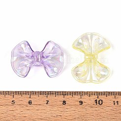 透明なアクリルビーズ  ABカラーメッキ  蝶結び  ミックスカラー  23x31.5x9mm  穴：2.8mm  約312個/500g&nbsp;OACR-N150-19