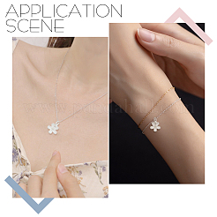 2Pcs 925 Sterling Silver Flower Charms with Jump Rings&nbsp;FIND-HY0004-21