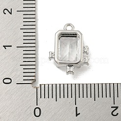 Rectangle Rack Plating Brass Micro Pave Cubic Zirconia Charms&nbsp;KK-P277-23P-01