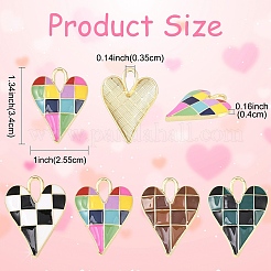 5Pcs Rack Plating Alloy Enamel Pendants&nbsp;ENAM-YW0006-59