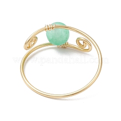 Round Dyed Natural Selenite Finger Rings&nbsp;RJEW-JR00833