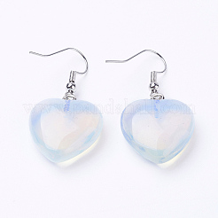 Natural & Synthetic Mixed Stone Dangle Earrings&nbsp;EJEW-E218-P