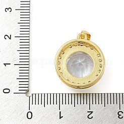 Rack Plating Brass Cubic Zirconia Pendants&nbsp;KK-Z067-15G