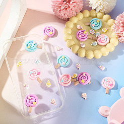 16Pcs 4 Styles Opaque Resin Cabochons&nbsp;CRES-TA0001-90