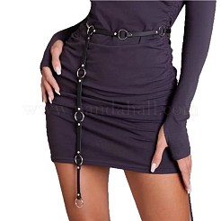 Alloy Ring with Imitation Leather Chain Belts for Women&nbsp;FS-WGE032D-01
