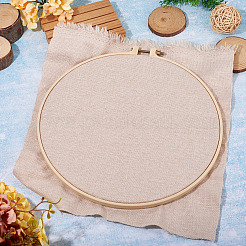 プラスチック模造竹クロスステッチ刺繍フープ  裁縫用具アクセサリー  ラウンド  パパイヤホイップ  280mm  1個/セット&nbsp;TOOL-TADJ0001-03E