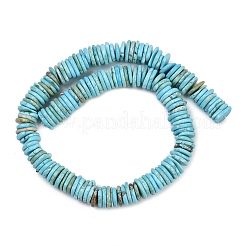 染色された天然マグネサイトビーズ連売り  ディスク  13.5~14x11~12x2.5~3mm  穴：1.2mm  約156個/連  15.75''（40センチメートル）&nbsp;G-V003-01